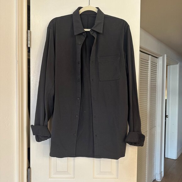 lululemon - Charcoal Gray - Commission Long-Sleeve Shirt - L - Picture 1 of 6
